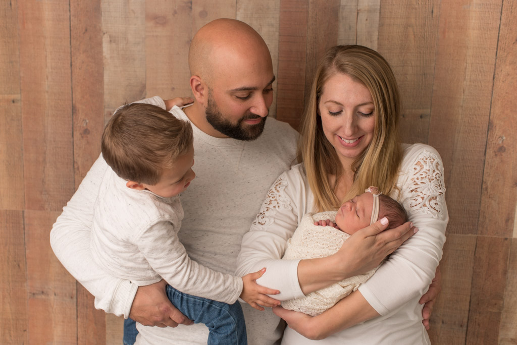 Canton CT Studio Newborn Session | Sharon Leger Photography | New family of four