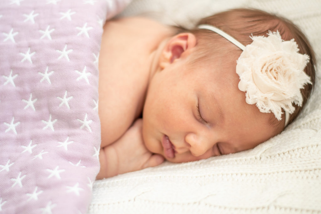 Newborn girl photo session in Canton, CT | Sharon Leger Photography