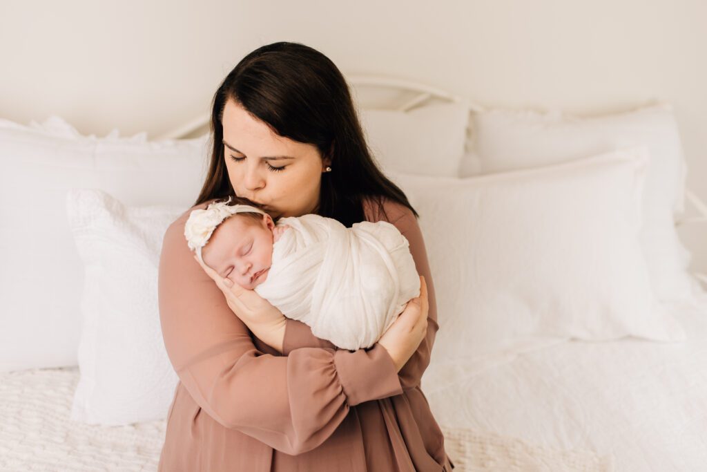 CT Studio Newborn Session | Baby Girl with Parents | Sharon Leger Photography | Connecticut Newborn and Family Photographer
