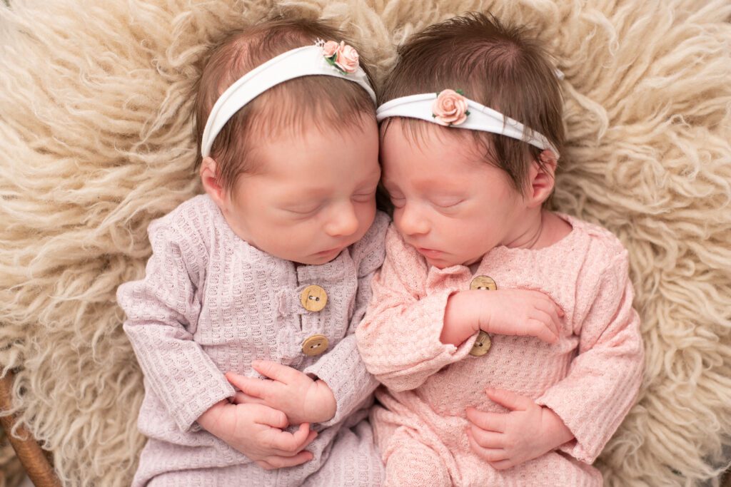 Newborn Twin Girls Photo Shoot | Canton CT Newborn Photography