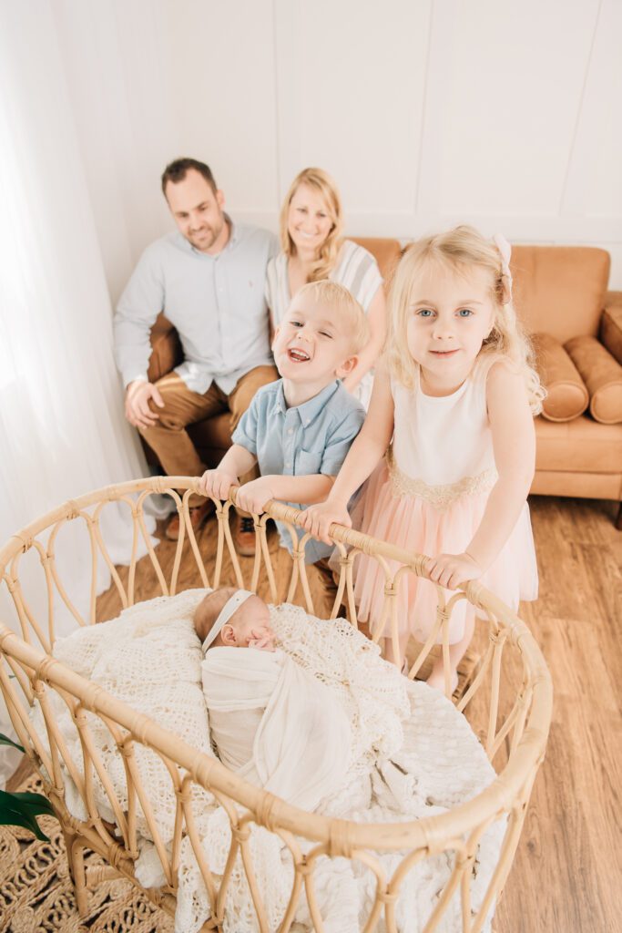 In-Studio Newborn Session with Siblings | Canton, CT